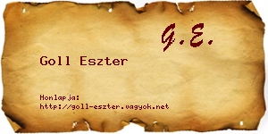 Goll Eszter névjegykártya